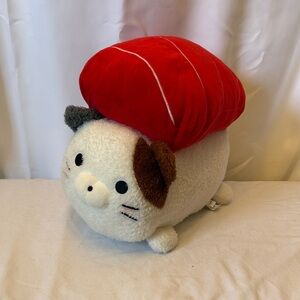 Cute Sushi Cat Plush Toy - Red and White